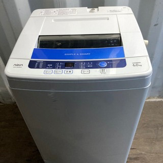 【重】1021-9 AQUA 6kg 洗濯機　2013年製 AQ...