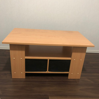 収納ボックス付 木製テーブル ローテーブル