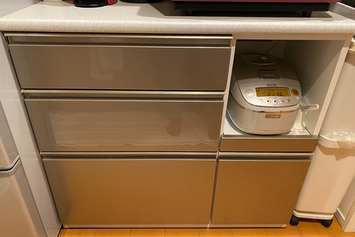 ニトリ NITORI キッチンカウンター (アルミナ2 100CT) サイズ：幅100cm シルバー