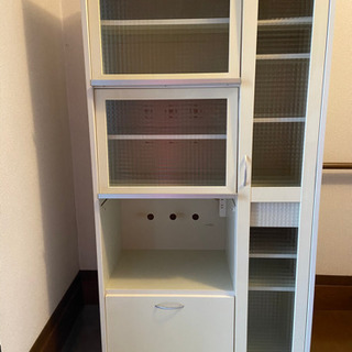 【ネット決済】白　食器棚　キッチンボード