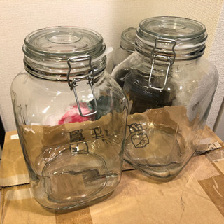 【ネット決済・配送可】ガラス瓶　3L ２つ
