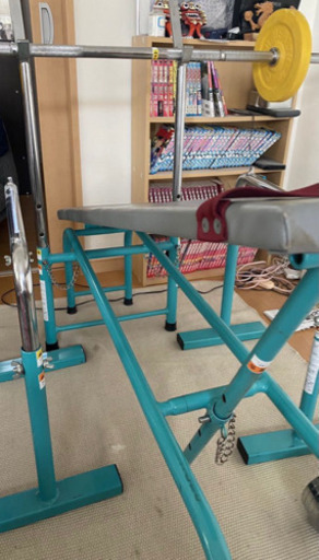 NIPPYOベンチプレス台79キロセットIROTECワイドグリップシャフト