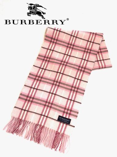 BURBERRY　カシミアマフラー　希少大人気ピンク