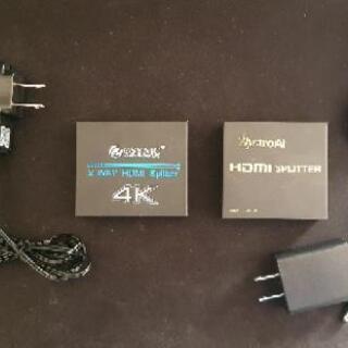 HDMIスプリッターとケーブル