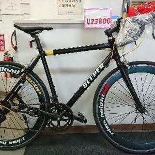 (♡Q)自転車 ロードバイク 中古 7段変速 ブラック