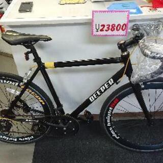 (♡Q)自転車 ロードバイク 中古 7段変速 ブラック