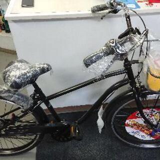♡6)自転車 新車 ブラック パンクしないタイヤ・オートライト