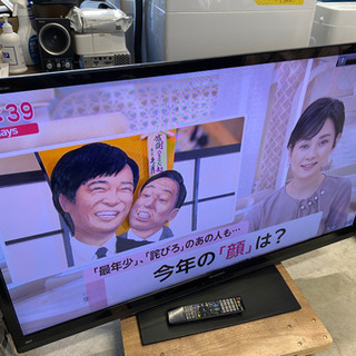 激安‼️外付けHDD2番組同時録画可能‼️シャープ52インチAQUOS 液晶テレビ