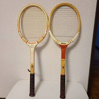 昭和レトロ　木製テニスラケット2本(フタバ)