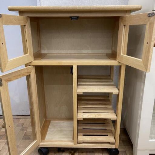 キャトルセゾン キッチンワゴン ナチュラル シンプル 自社配送時 代引き可 現金 クレジット スマホ決済対応 オールモストニュー 大橋の収納家具 食器棚 キッチン収納 の中古あげます 譲ります ジモティーで不用品の処分