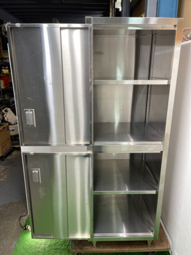 業務用　ステンレス　食器棚　収納棚　2枚扉　店舗　飲食店　W600xD600xH1800mm 業務用 ステンレス 食器棚 収納棚 2枚扉 店舗 飲食店 W600xD600xH1800mm