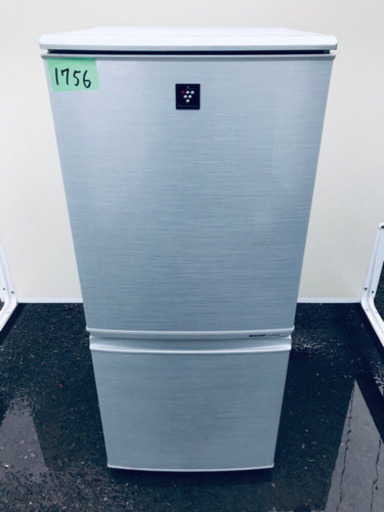 1756番シャープ✨ノンフロン冷凍冷蔵庫✨SJ-PD14W-S‼️