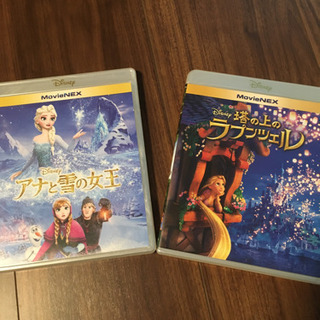 ディズニー2本ブルーレイ、DVD(アナ雪、ラプンツェル)
