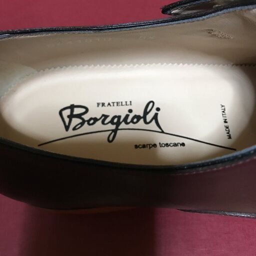 イタリア製 BORGIOLI 新品 モンクストラップシューズ 8ハーフ ボルドー ボリオリ