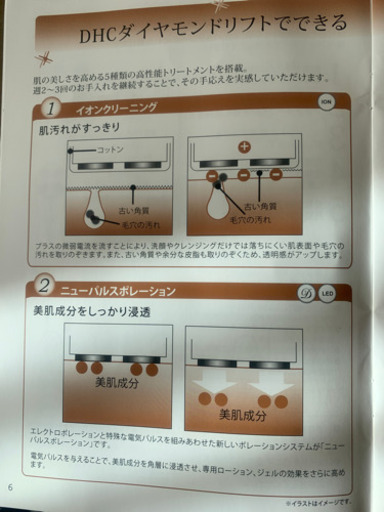 お家でエステdhcダイヤモンドリフト 手毬 河東の美容家電 フェイスケア の中古あげます 譲ります ジモティーで不用品の処分