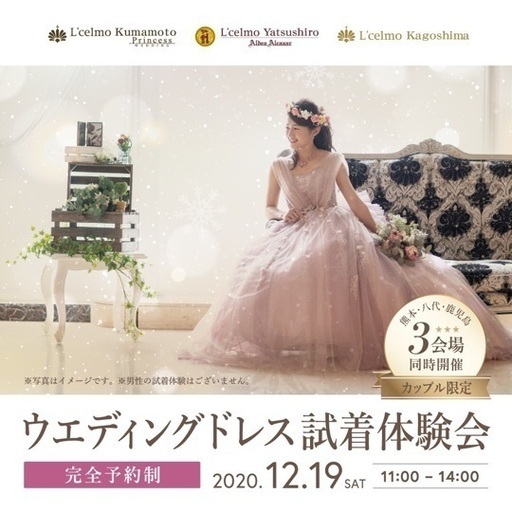 ウェディングドレス試着体験会 セルモグループ八代 新八代の展示会のイベント参加者募集 無料掲載の掲示板 ジモティー