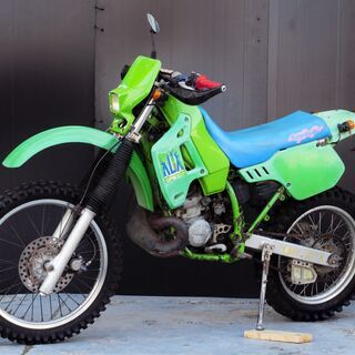 愛媛発★ kawasaki KDX200SR エンジンキック一発 社外チャンバー =始動動画有= 6速 モトクロス レース仕様 オフロード お探しの方等に♪