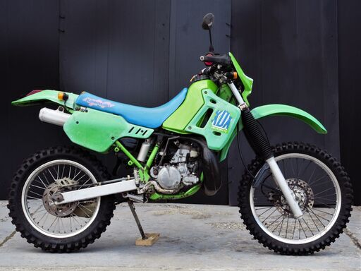 愛媛発★ kawasaki KDX200SR エンジンキック一発 社外チャンバー =始動動画有= 6速 モトクロス レース仕様 オフロード お探しの方等に♪