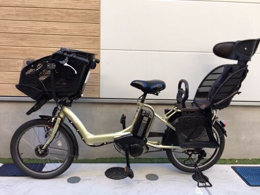 バッテリー最高レベル！YAMAHA　ヤマハ　キスミニ　20インチ　3人乗り　電動自転車　子供乗せ　電動アシスト自転車　1204⑤