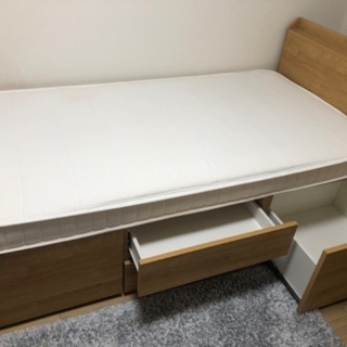 【ネット決済】ニトリ引き出し付きシングルベッド