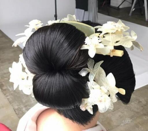 パールシェル ラインストーン花嫁 簪 かんざし日本髪 結婚式 和装