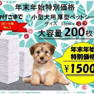 小型犬用ペットシーツ200枚入り　年末年始特別価格！　