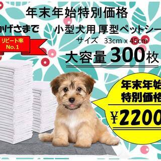 小型犬用ペットシーツ300枚入り　年末年始特別価格！　