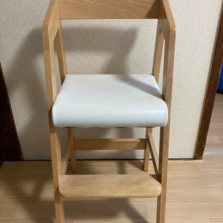 キッズ　ダイニング　ハイチェア　椅子　3段階　木製