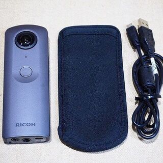 【苫小牧バナナ】美品☆RICOH/リコー THETA V 360度カメラ メタリックグレー 4K 全天球 Android/OS 搭載 コンパクト おすすめ♪