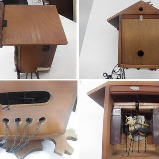 鳩時計 MIKEN CUCKOO CLOCK 木製 からくり時計 アンティーク レトロ 手動式 幅26×奥行18×高51㎝ 壁掛け時計 時計 苫小牧西店