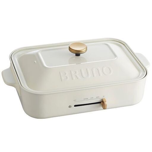 [新品未開梱] Bruno ブルーノ コンパクトホットプレート ホワイト 白 ③