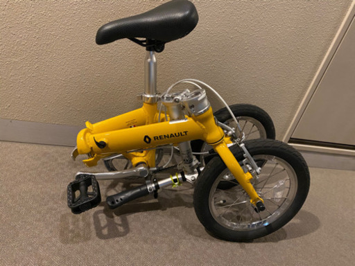 Renault light8折りたたみ自転車 美品　イエロー　ライト付き　ルノー RENAULT（ルノー）LIGHT8（ライト8）