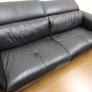 3人掛けソファー ブラック L04-4