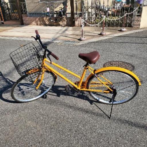26インチ 新品自転車 オレンジ 傷全く無し
