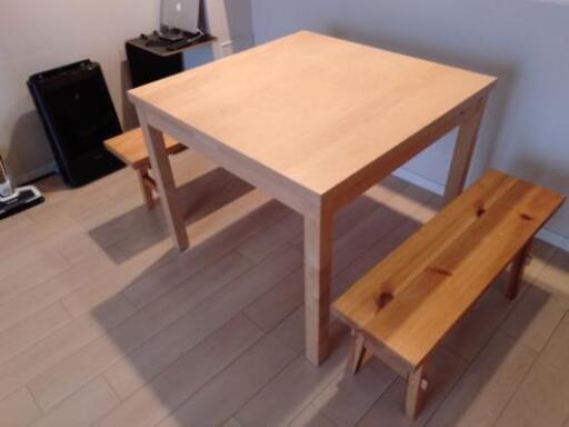 【美品】伸縮型ダイニングテーブル・チェアセット
