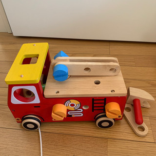 【ネット決済】【受渡予定者決まりました】木のおもちゃ  消防車