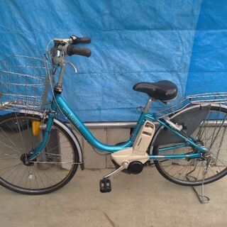 電動自転車 鍵3個ブリジストン アシスタ 26インチ 3速 LEDライト付 水色
