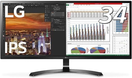 美品LG モニターディスプレイ34UM59-P 34インチ/21:9 ウルトラワイド/IPS非光沢/HDMI×2