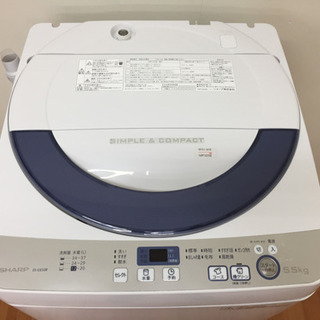 シャープ 全自動洗濯機 5.5kg ES-GE55R-H L05-14
