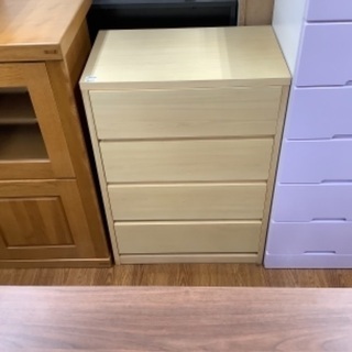 トレファク南浦和】チェスト 4段 ナチュラル - タンス、衣類収納 