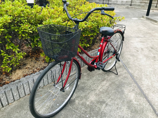 【美品】12月18日午前に北島町取りに来て頂ける方のみ　半年前購入　あさひ自転車　ママチャリ　赤
