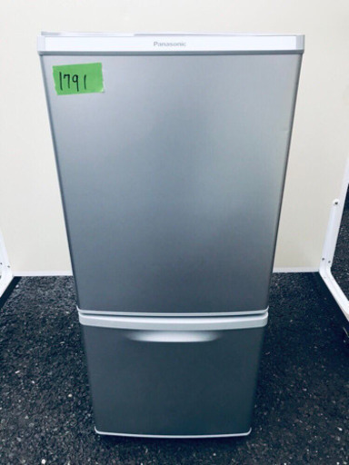 1791番 Panasonic✨ノンフロン冷凍冷蔵庫✨NR-B145W-S‼️