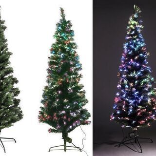 【ネット決済】LEDファイバークリスマスツリー　210cm