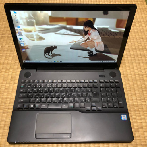 富士通LIFEBOOK AH77/W i7 6700HQ メモリ16GB ddr4 高速SSD480GBタッチパネル15.6インチFHD wins10/オフィス