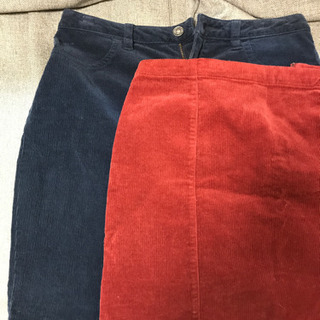 スカート　紺＆赤セット