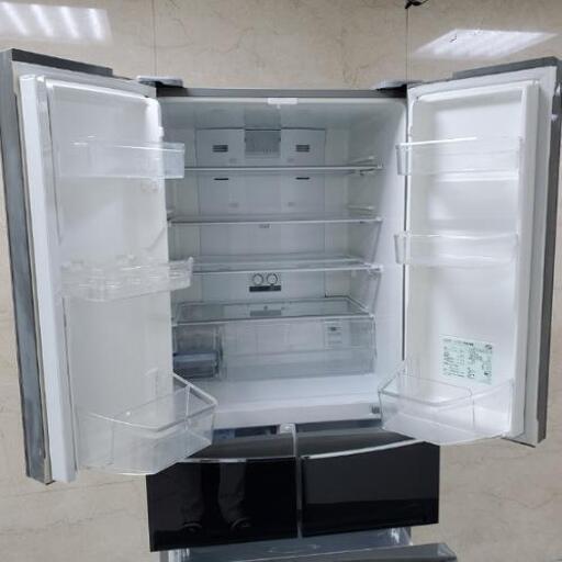 132M アクア ガラストップパネル自動製氷機能付き大型冷蔵庫 400L