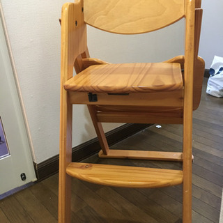 木製キッズハイチェア　子供用　椅子