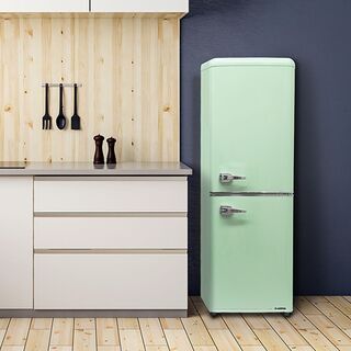 レトロなカラーの冷蔵庫・洗濯機セット