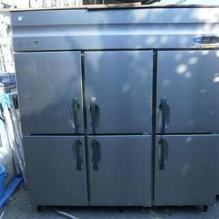 ☆ ホシザキ業務用縦型冷蔵庫6枚扉 対面式 HR－18CZ－6D6D 2012年式