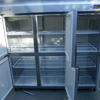 ☆中古品 ホシザキ業務用縦型冷蔵庫6枚扉 対面式 HR－18CZ－